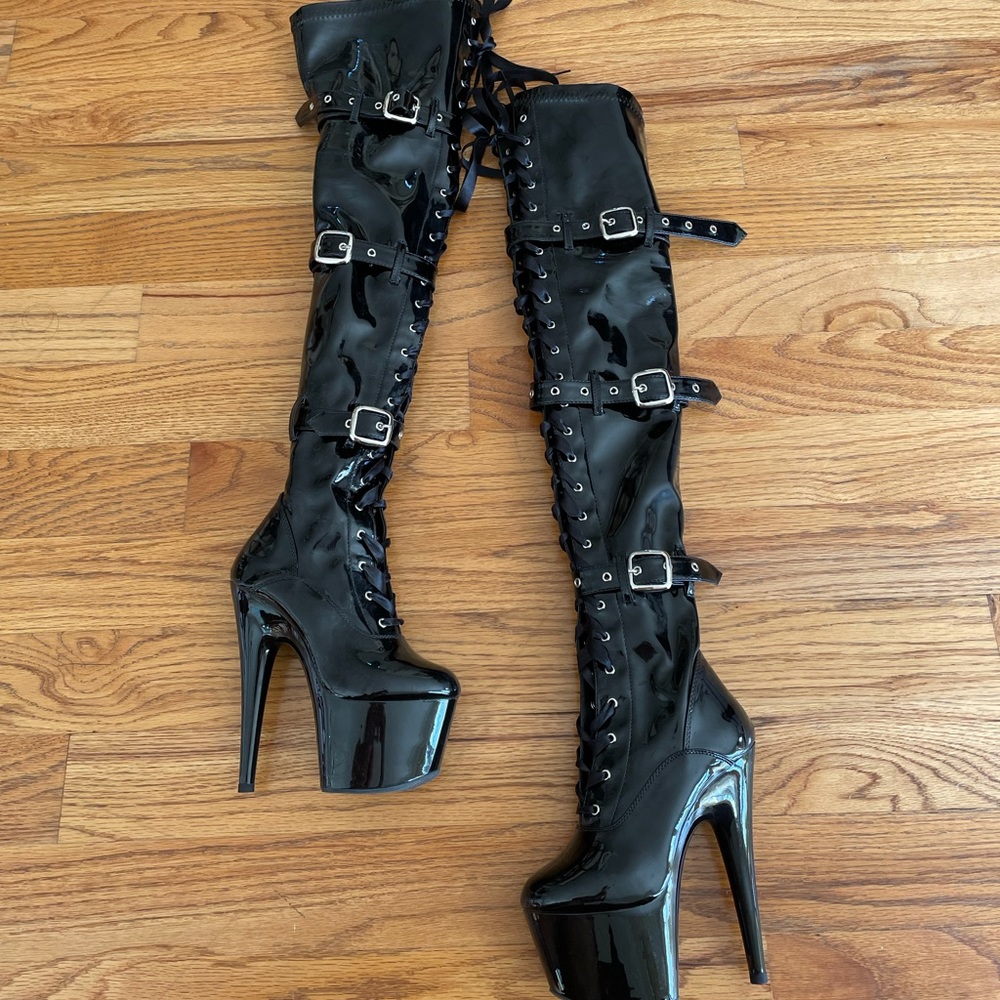 PLEASER ADORE-3028 7" THIGH HIGH BOOTS